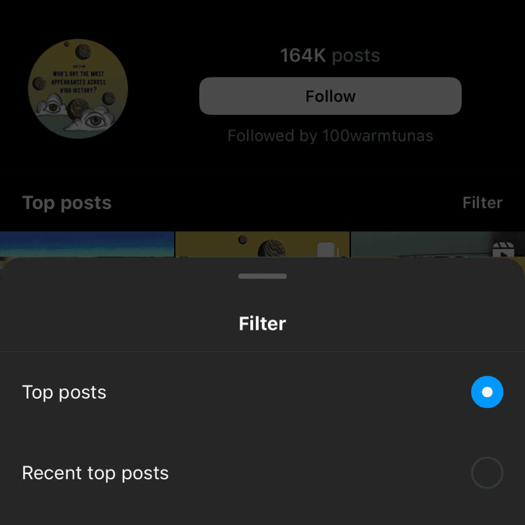 Instagram's newly limited “Recent Top Posts” and “Top Posts”